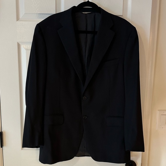 Canali Travel and Water Resistant Dark Charcoal Men's Blazer Cupro 54R - Picture 6 of 6